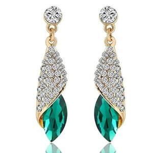 Gold-plated Crystal Earrings