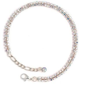 Silver Crystal Chain Style Toes Foot Single Ankle Anklets For Girls