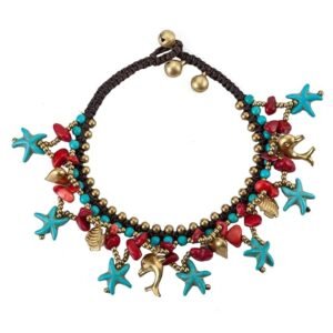 Starfish Beaded Bracelet Cum Anklet for Women and Girls